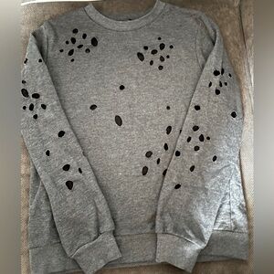 🦩Trendyol Distressed Mid Grey Mix super soft Sweatshirt. Like new.